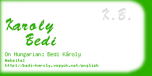 karoly bedi business card